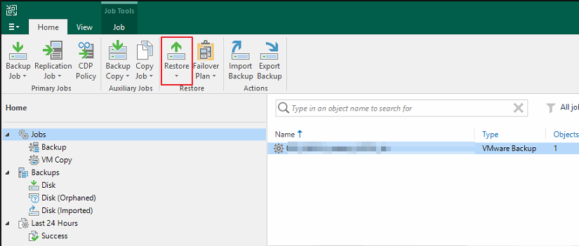 Recuperar archivos Veeam Backup 1