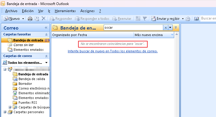 No funciona búsqueda Outlook 2007 en Windows 11