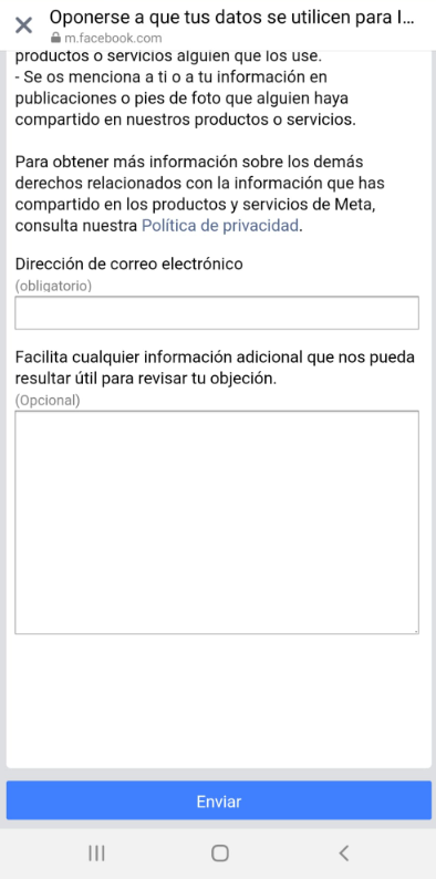 formulario oposicion