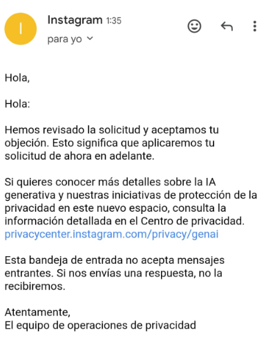 evitar entrenar la ia de meta 7