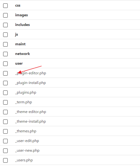 File not found en plugins.php themes.php users.php