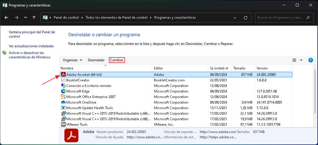 Reparar aplicaciones desde el Panel de Control 3