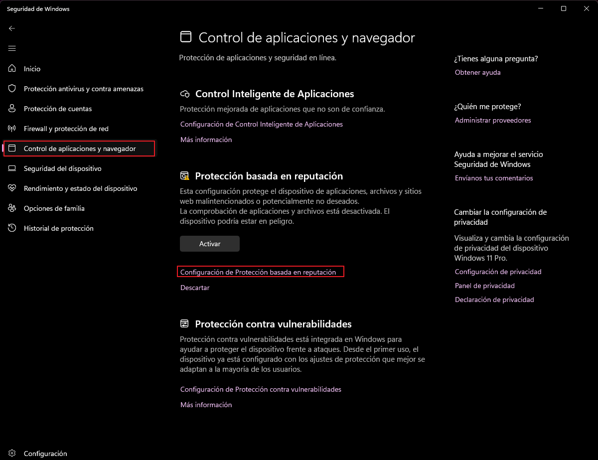 Desactivar la protección de Windows Defender - Segundo apartado