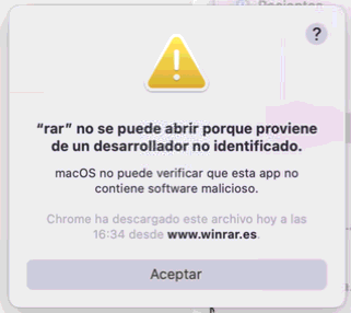 Desarrollador no identificado en mac