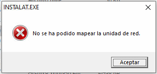 error al mapear la unidad en A3 texto